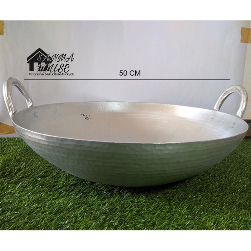 [DARA DAPUR] Wajan Alumunium 50 cm Jumbo Bahan tebal | Wajan Anti lengket Garut | Wajan kuali besar