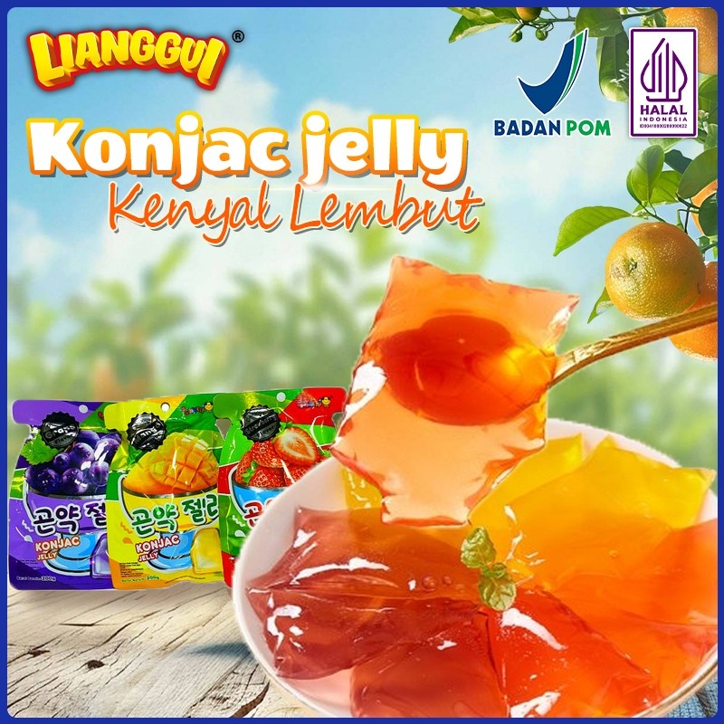 [ LUVMI ] KONJAC JELI LUNAK ANEKA RASA | STROBERI | ANGGUR | MANGGA | VIRAL | GROSIR PERMEN JELLY - 