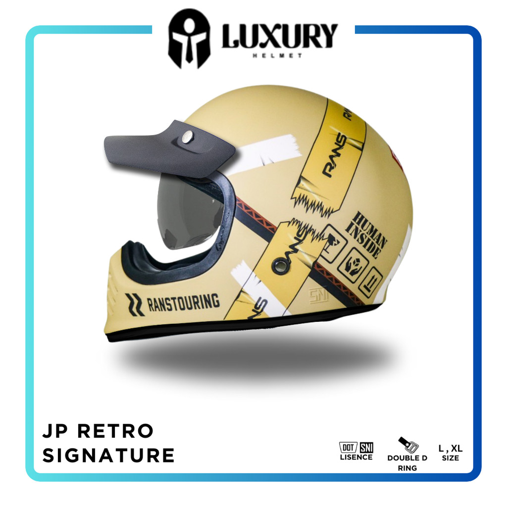 Helm Cakil Fullface JP Retro Signature Human Inside Rans - Galeri JPX Bandung