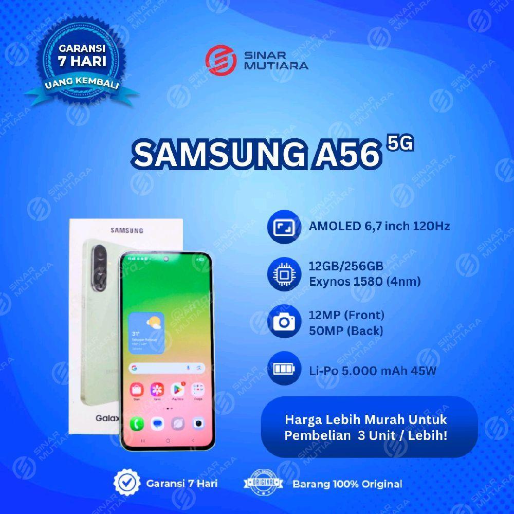 SAMSUNG A56 12/256 GB (5G) HP SECOND ORIGINAL SINAR MUTIARA CELL