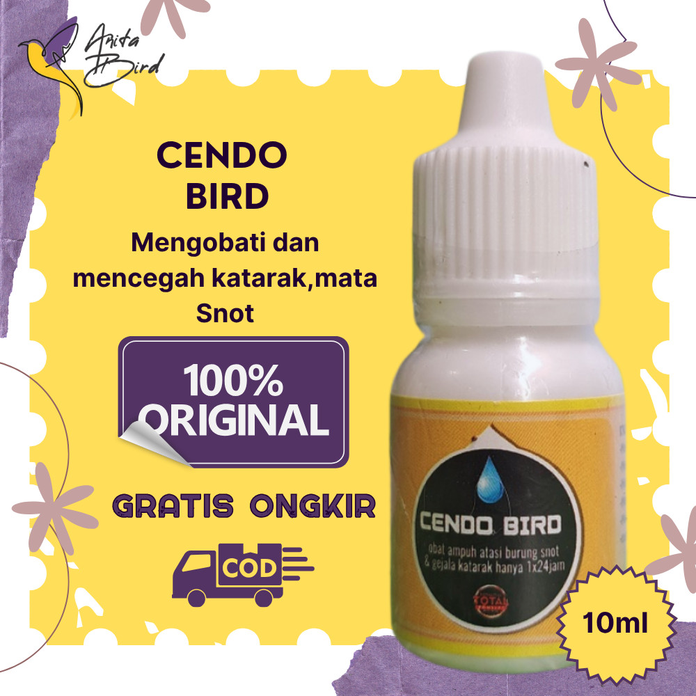 Cendo Bird Obat Mata Burung Atasi Snot Bengkak Berair Obat Mata Lovebird Murai Kacer 10ml