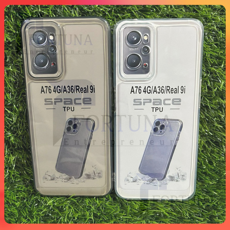 HEMAT SoftCase Casing Clear Oppo A76 4G/A96 4G Silikon Bening Trasaparan TPU Space