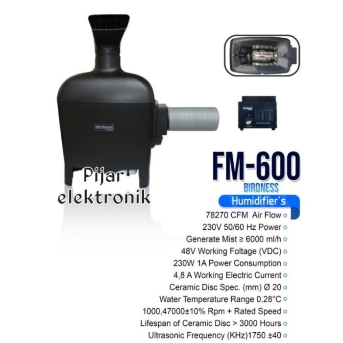 Mesin Kabut BIRDNEST FM 600 Mesin Embun UAP Humidifier Walet