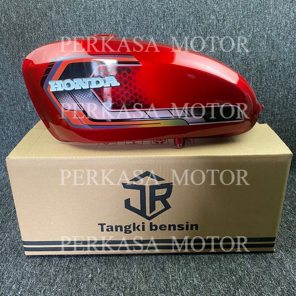 Tangki CB 125 006 Warna Merah – Tangki Bensin Honda CB125 Motif 006 Retro Classic