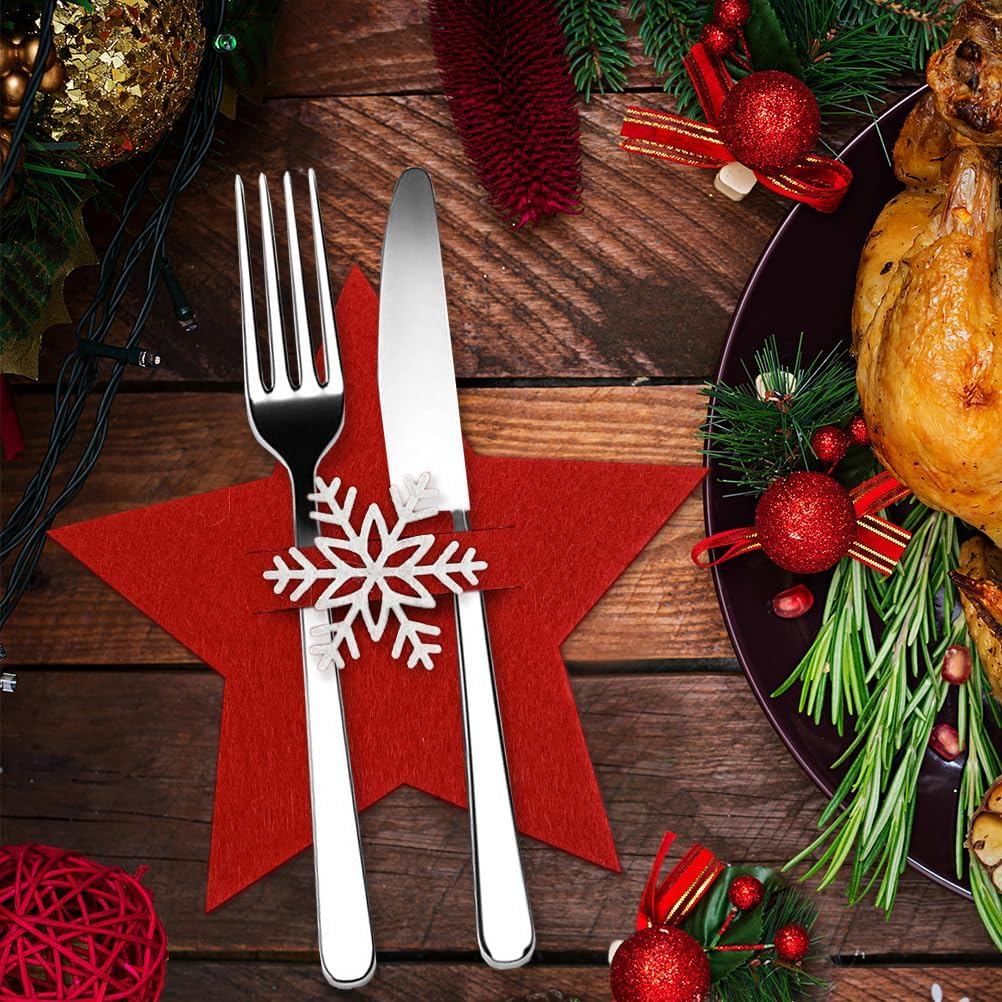 ristmas Cutlery Covers Elk ristmas Tree Cutlery Covers Knife Fork Table Decor Xmas Tableware Pocket 
