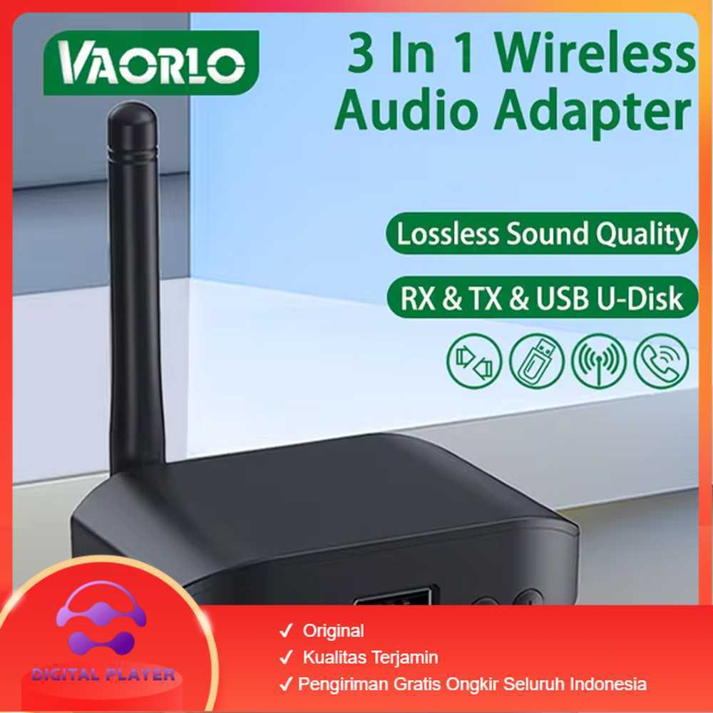 VAORLO Audio Adapter Bluetooth Transmitter Receiver USB 3in1 - B56