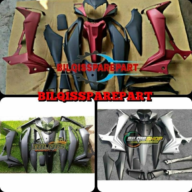 MURAH cover full body halus supra x125 R / batman karburator merah doff