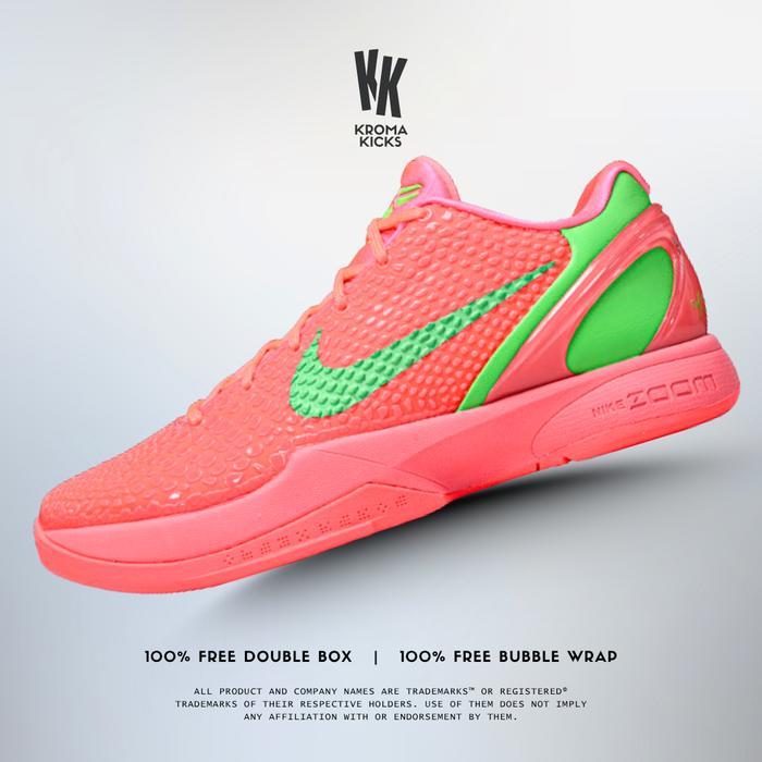 Kobe 6 PE Caitlyn Clark All Star Red Pink Green Basketball Sneaker Shoes SP21-CW2190Z (Size 40-50.5)