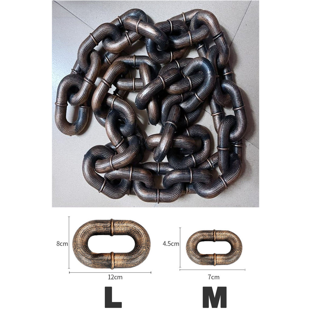 Huge Plastic Simulation Iron Chain for Dogs Thick Plastic Dog Leashes Fun Puppy Traction Rope Big Ir
