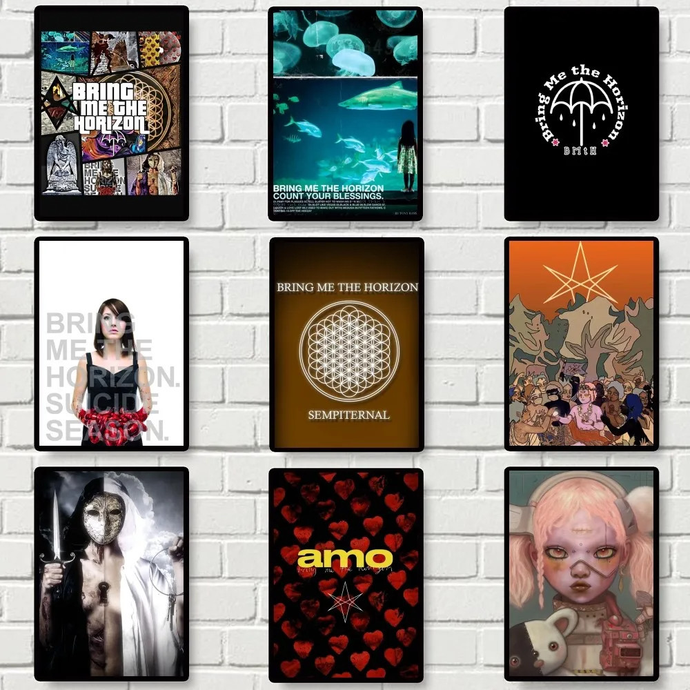 Galeri Poster Bring Band Me The Horizon Cetakan Dekorasi Rumah pajangan Dinding poster band bmth