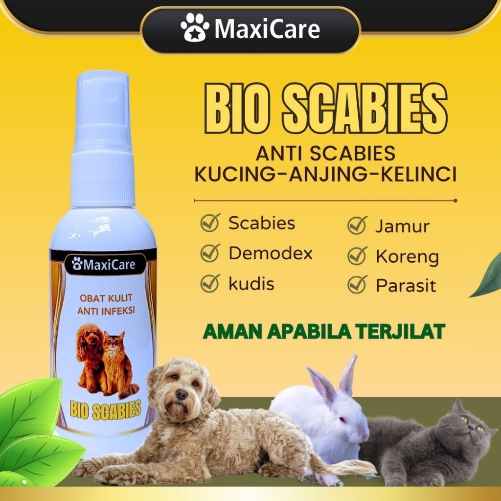 Obat Scabies Anti Scabies Obat Jamur Ampuh Untuk Kucing Anjing Obat Kucing Jamuran BIO SCABIES