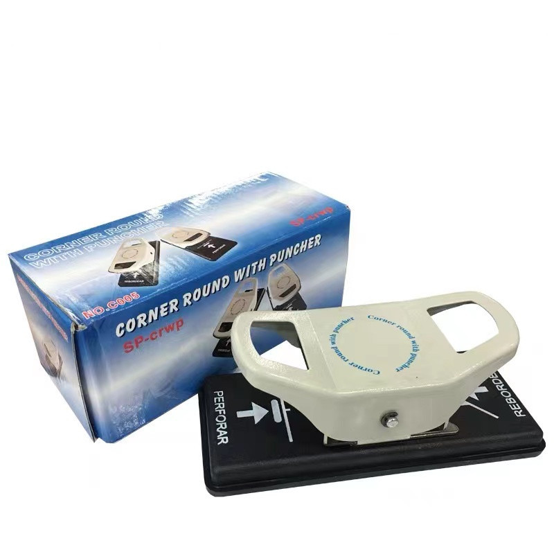 Manual Dual Use Slot Flat Hole Puncher Corner Round With Puncher R65 Corner Cutter for PVC ID Card P