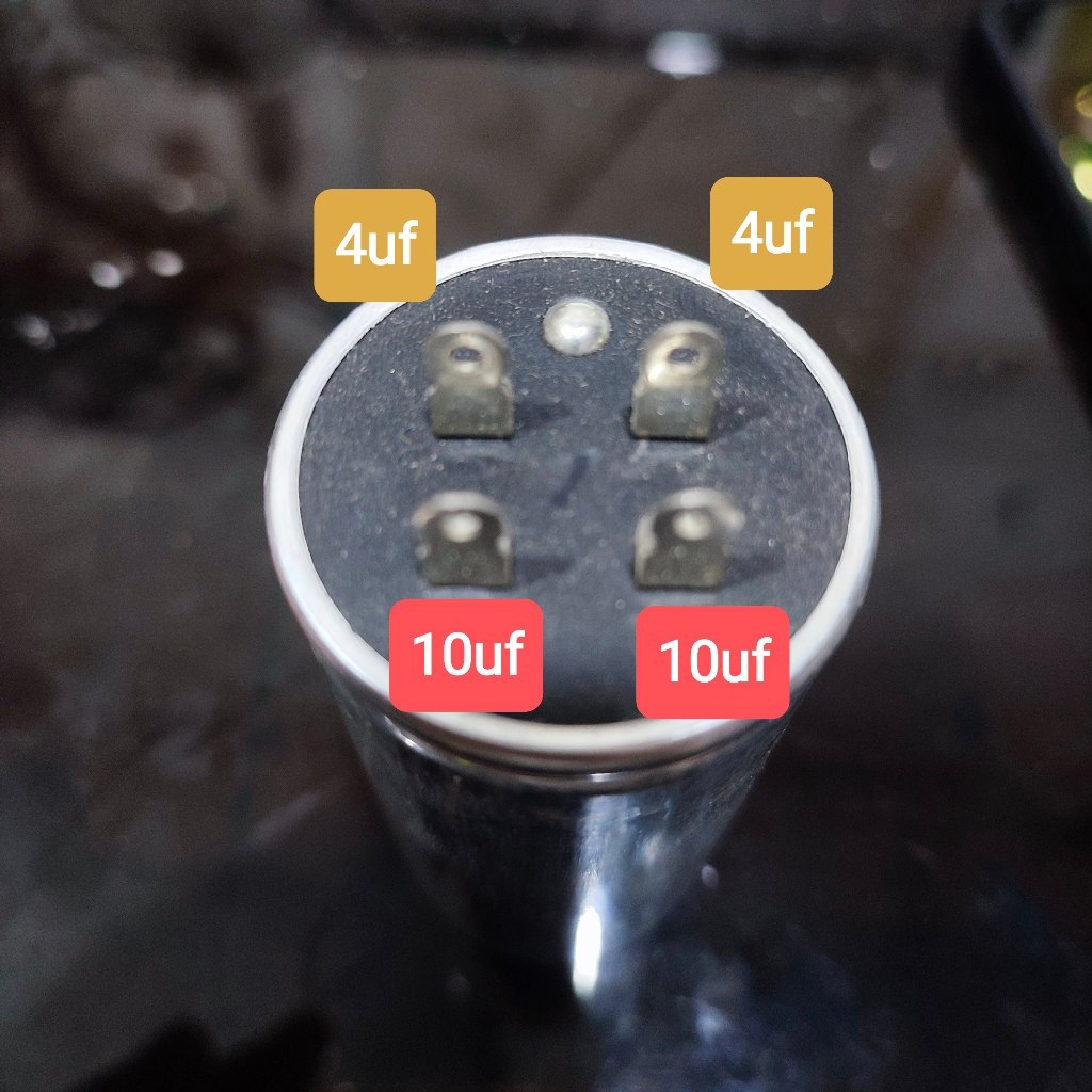 kapasitor 10uf 4uf mesin cuci - CAPASITOR 10+4UF - KAPASITOR 10 UF DAN 4 UF