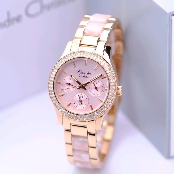 Jam Tangan Wanita Alexandre Christie AC 2932 BF Original - PINK ROSEGOLD2