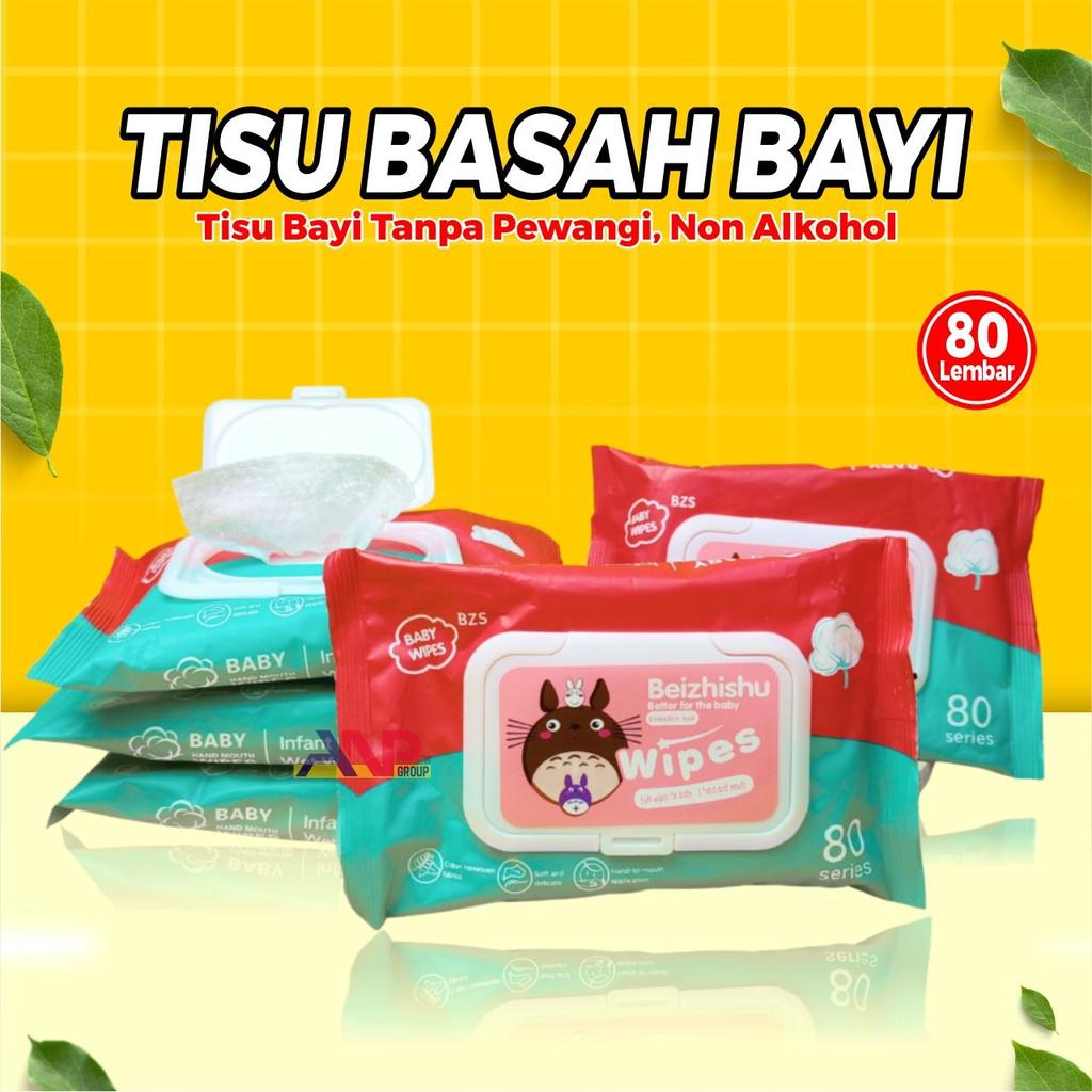 ANP88 - Tisu Basah Bayi 80 Lembar / Tisu Basah Non Alkohol / Tisu Basah Bayi Tanpa Pewangi & Alkohol