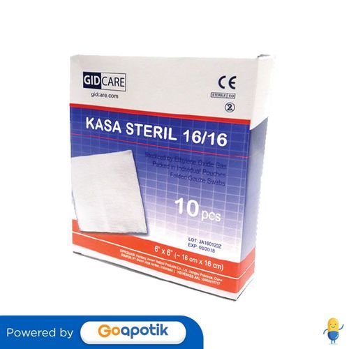 Gidcare Kasa Steril 16 Cm X 16 Cm Box 10 Pcs