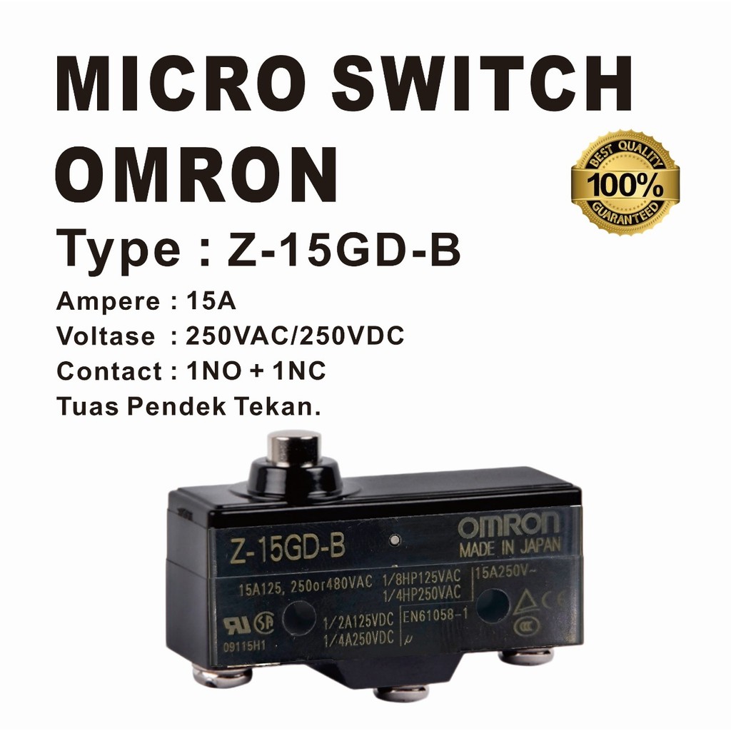 MICRO SWITCH LIMIT SWITCH Z-15GD-B OMRON