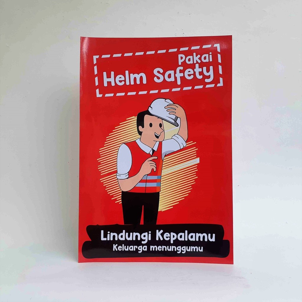 Poster APD, Poster K3, Poster Wajib Pakai Helm Safety