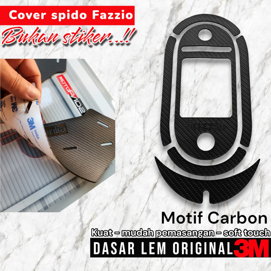 aksesoris motor fazzio  Stiker Spidometer Fazzio Carbon Pattern