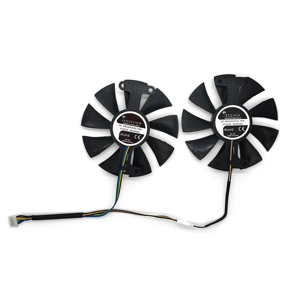 2PCS GA91S2U 4PIN Red Devil RX470 RX480 RX580 GPU Cooler Cooling Fan For PowerColor Radeon Red Drago