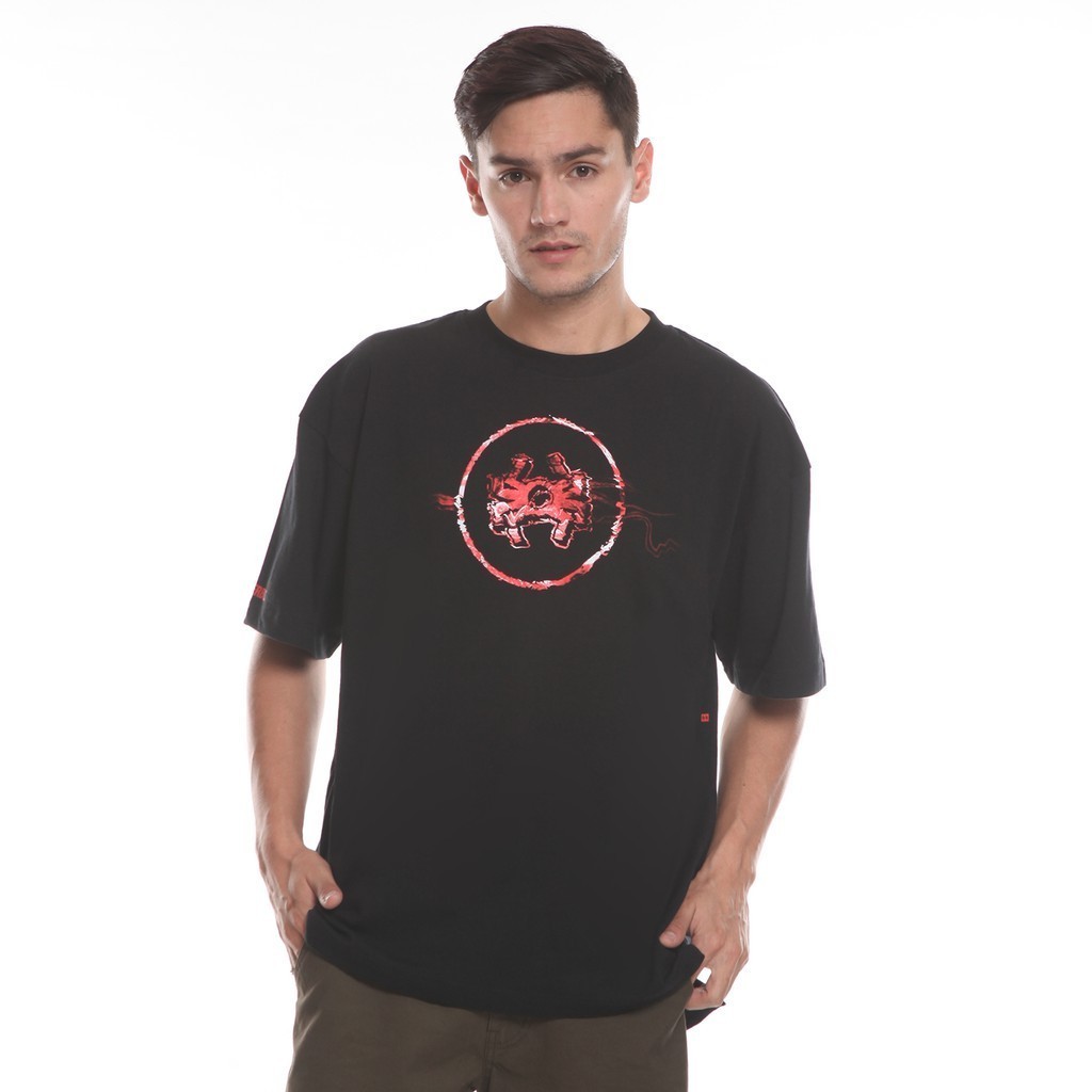 ORI  Spyderbilt Kaos Pria Lengan Pendek Hitam Blass (MSTS758-BLK) Planetsurf Kaos Pria Atasan Pria T
