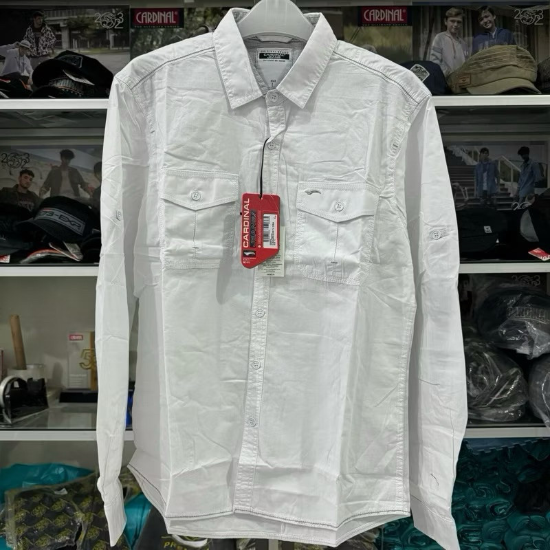 Kemeja Cardinal Putih Lengan Panjang Original