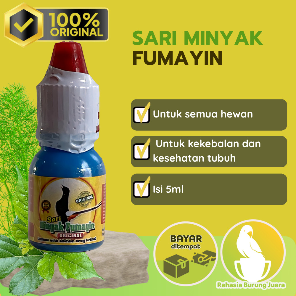 Minyak Fumayin Vitamin Burung berdungsi untuk kekebalan & kesehatan serta meningkatkan keseimbangan