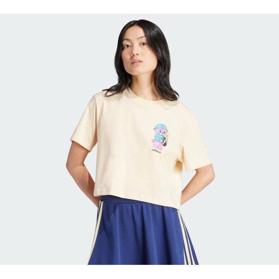 BAJU ADIDAS WANITA ADIORB CROP TEE IN4125