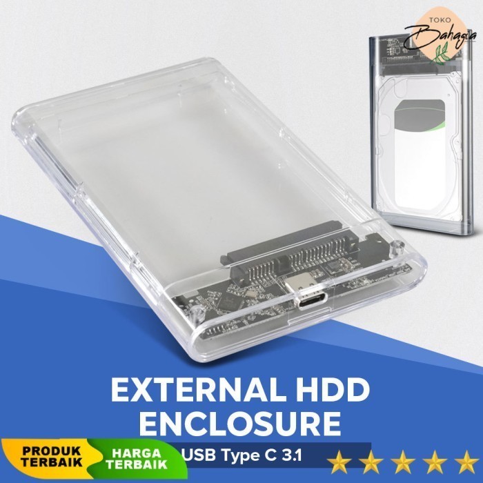 External HDD Enclosure 2.5 Inch Type C to USB Type C 3.1