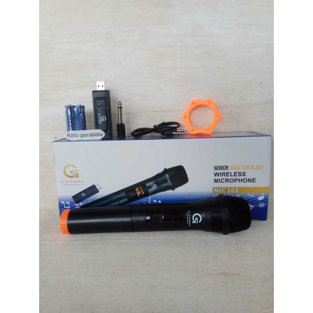 Mic wireless g-power black microphone G-POWER BLACK USB-VHF MIC 101