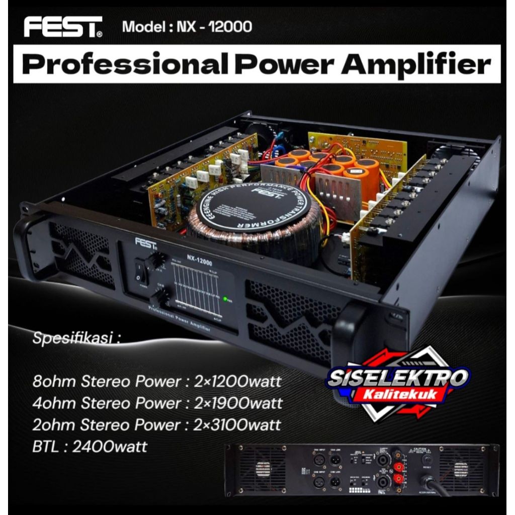 Power amplifier Fest nx12000 power Fest nx-12000 nx 12000