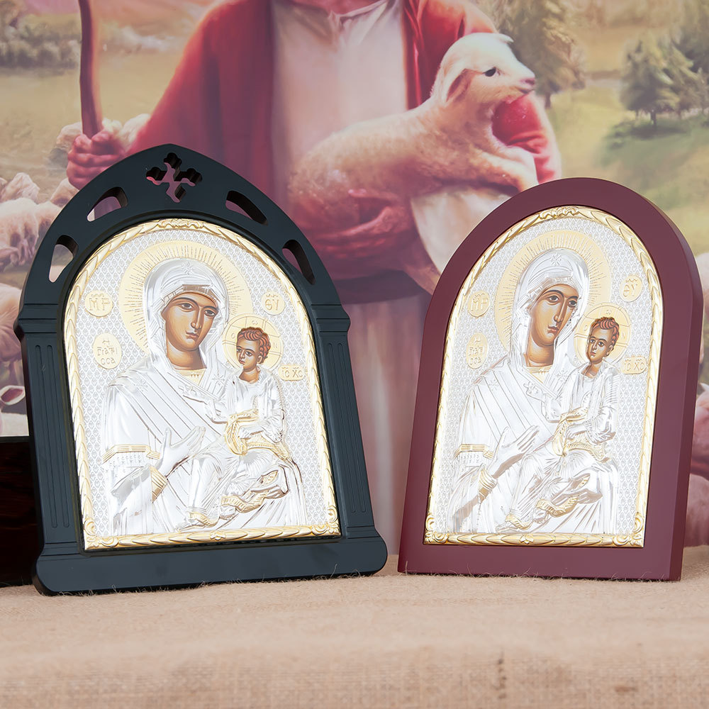 HT Church Product Supplier Gold Plated Virgin Mary Image Religious Icon Blessing Picture Church Home