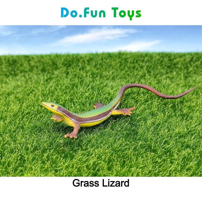 "TNKSYU" - Grass Lizard New Animal Figure / Miniatur Mainan Binatang Kadal Rumput - GRASS LIZARD Mai