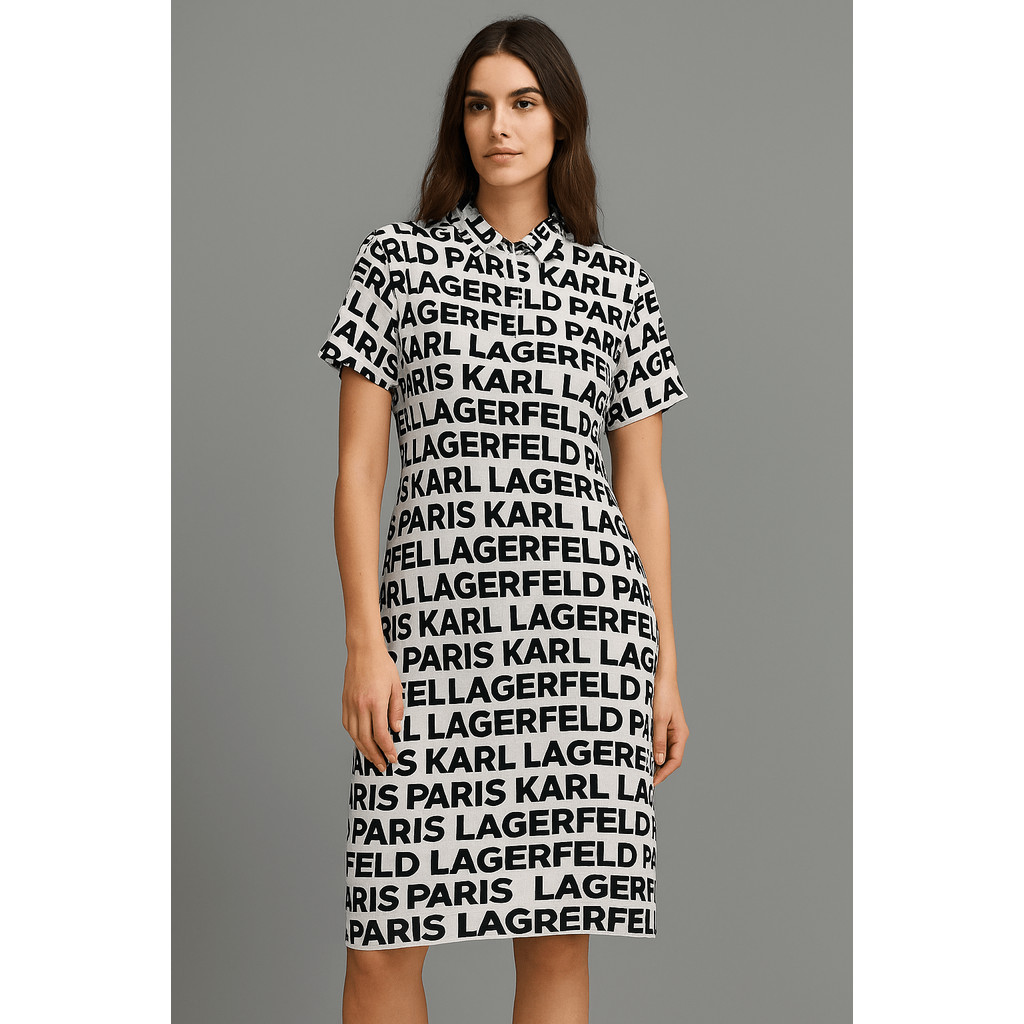 Blouse Kemeja Monogram Printed shirt