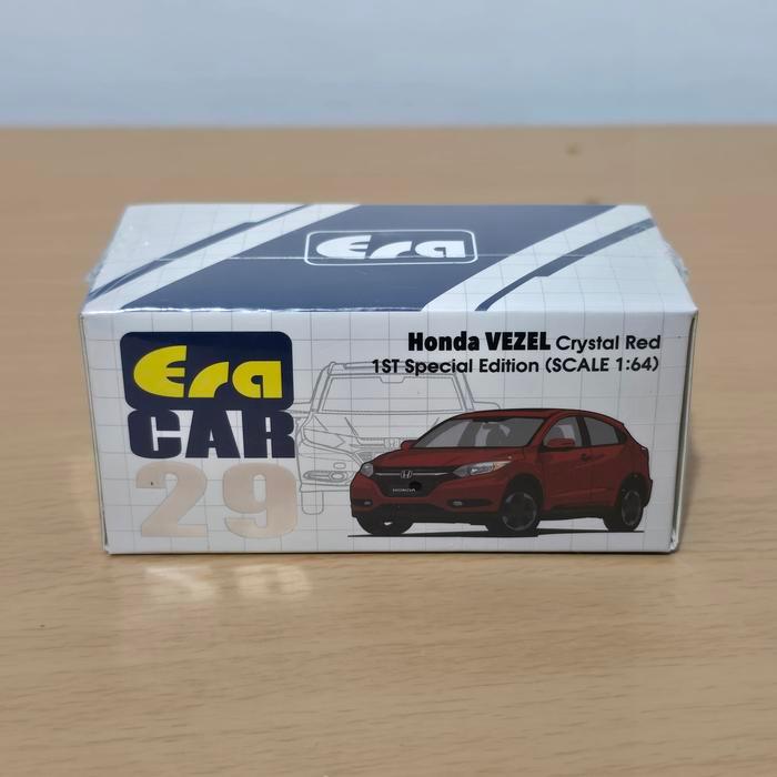 Era CAR 29 Honda Vezel Cystal Red 1st Special Edition Hobby Koleksi Mobil Mainan Mini Scale 1/64 Die