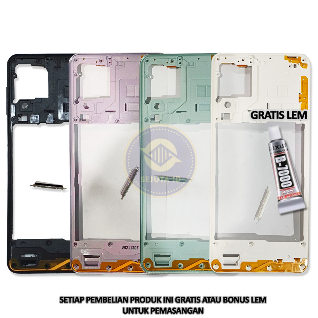 Tulang Tengah / Bezel / Rangka Casing Bezel Samsung A22 4G 2021 / A225 / A225F [ Gratis Lem 3ml ]