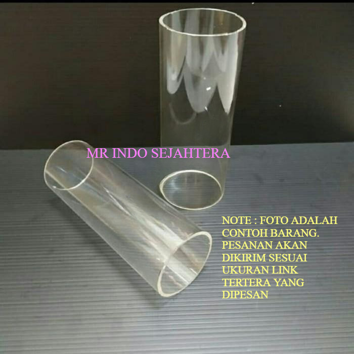 akrilik pipa 3"(pipa bening)