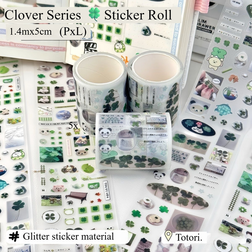 [Totori] Clover Universe Series Sticker Roll Juminocore Sticker Roll Journaling Kit Journal Scrapboo