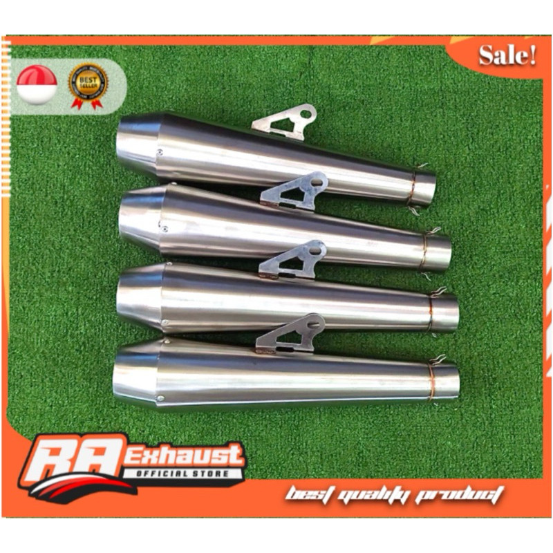 Knalpot Japstyle Custom Thunder Caferacer inlet 38mm-50mm Knalpot Japstyle Megapro Byson Scorpio Ver