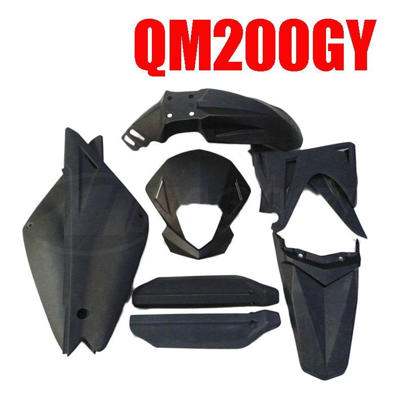 Motorcycle All Plastic Body Covers for Suzuki Qingqi Genesis GXT200 GS200 QM200GY rtbike Fender Mudg