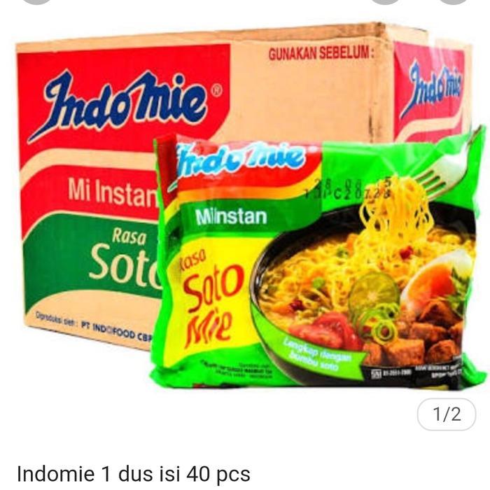 indomie soto 1 dus  isi 40 bungkus PT indofood