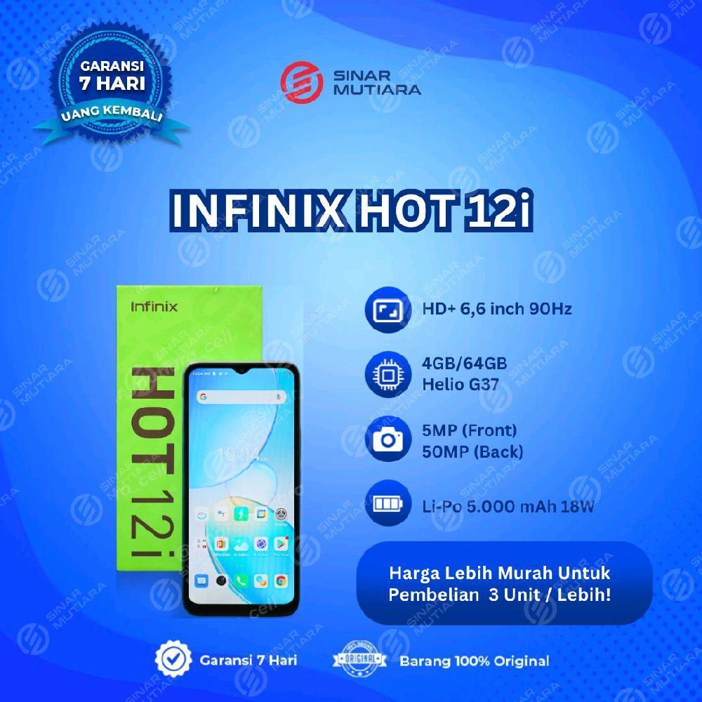 INFINIX HOT 12I 4/64 GB HP SECOND ORIGINAL SINAR MUTIARA CELL