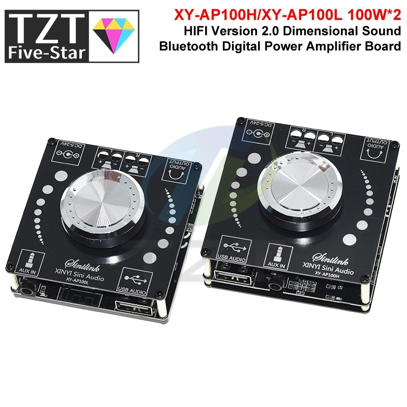 XYAP100H 100W+100W Dual TPA3116D2 Bluetooth 50 Stereo Auo gital Power Auo Amplifier Board AMP Amplif