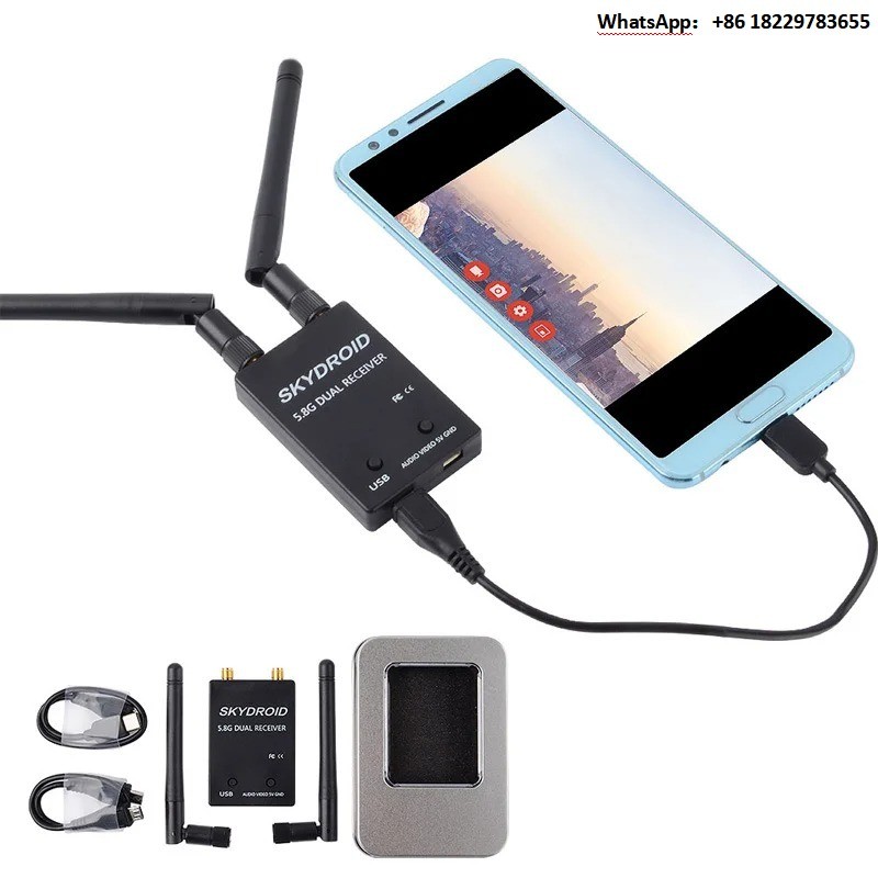 Skydroid UVC Single Dual Control Receiver OTG 150CH 58G Full Channel FPV Receiver WAuo for Android S