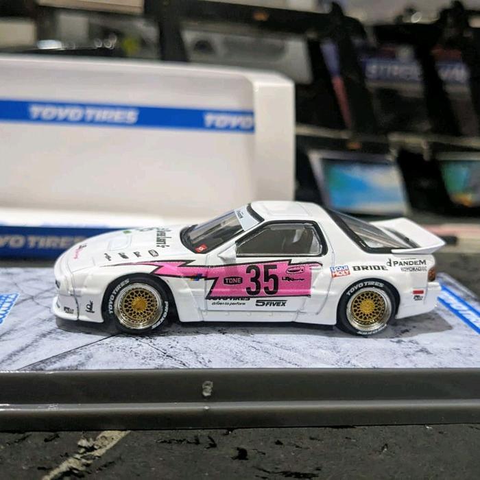 GND48 Diecast Tarmac Pandem Mazda RX7 RX 7 FC3S White Custom decal