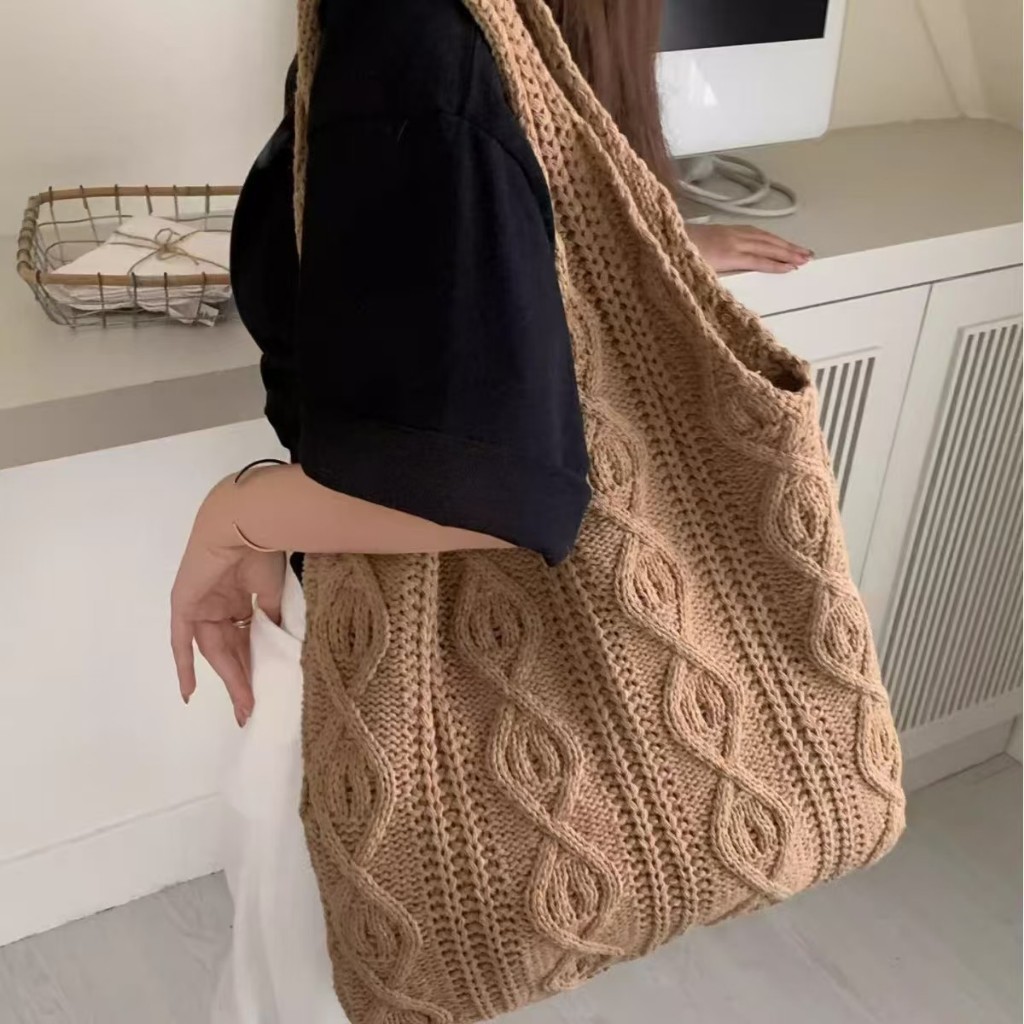 Tas Rajut Wanita Terbaru | Tas Santai Fashion Korea Model Kekinian
