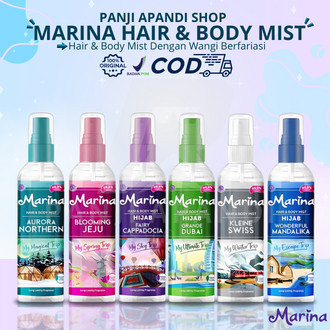 Marina Hair & Body Mist Cologne 100ml - Hijab Edition Secret Paradise & Wisteria Garden Tahan Lama