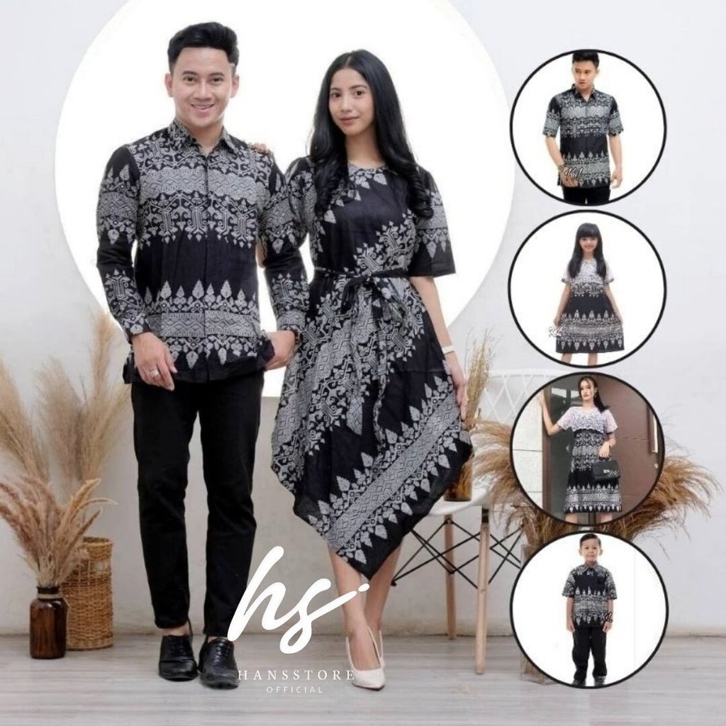 Baju Couple Lancip Dress Brokat Keluarga Pria dan Wanita Modern Batik Couple Keluarga Gamis Dress Na