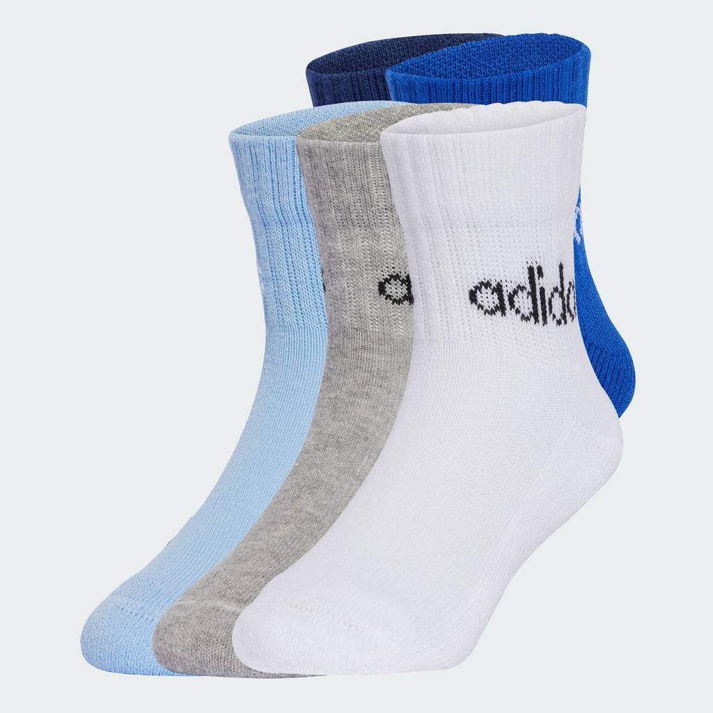 adidas Lifestyle Linear Ankle Socks 5 Pairs Kids Unisex Blue JF8542