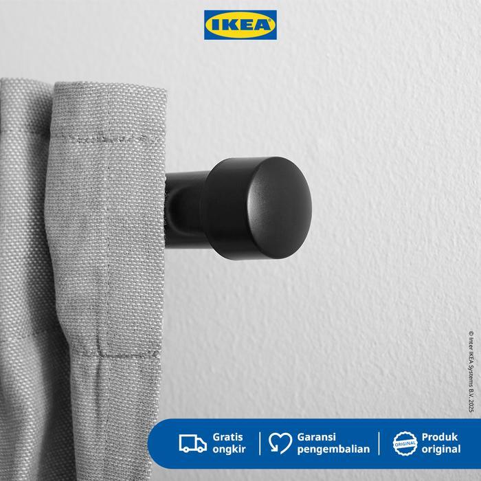 IKEA RAFFIG Finial Batang Gorden Hitam 1 Pasang
